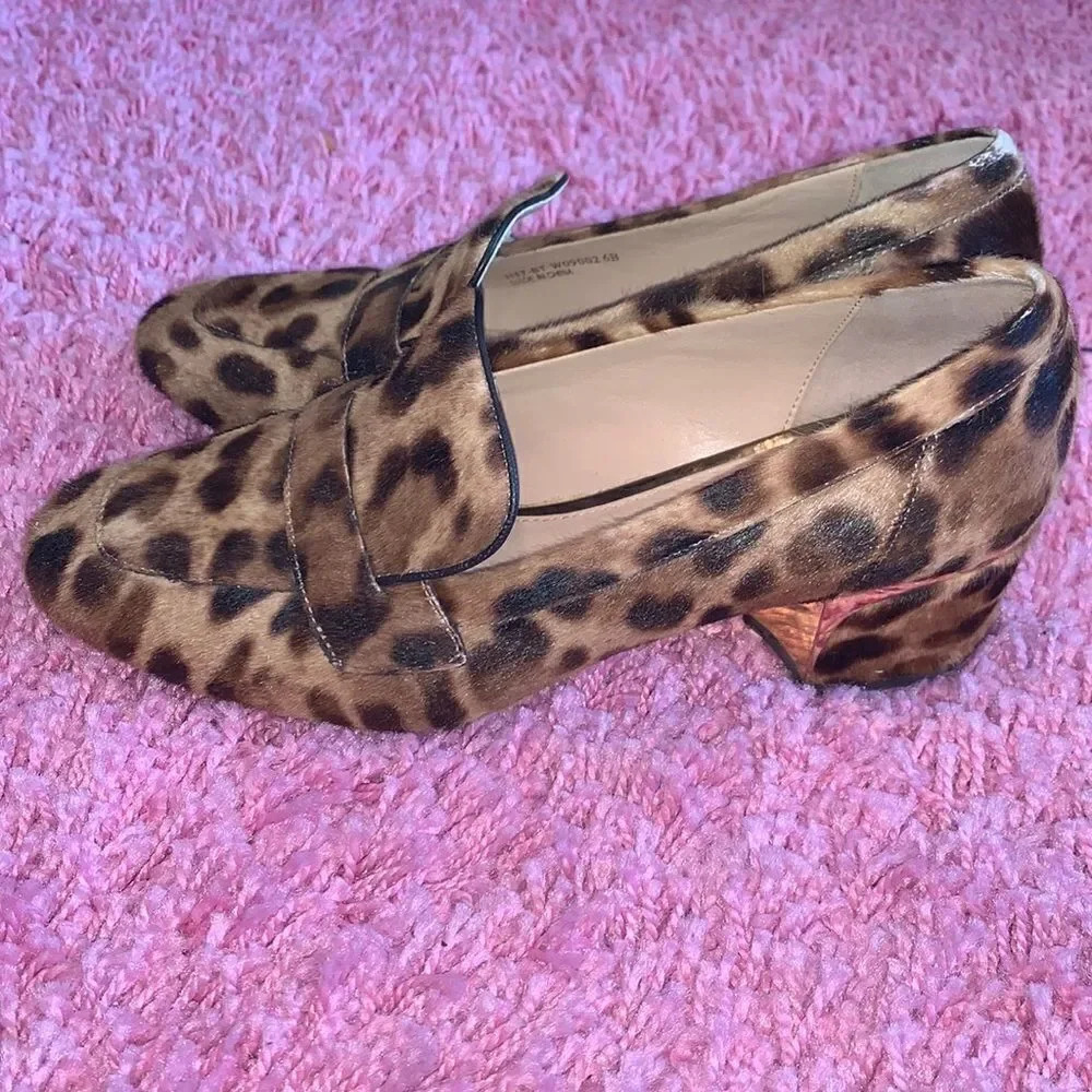 Cole Haan Leopard Heeled Mules